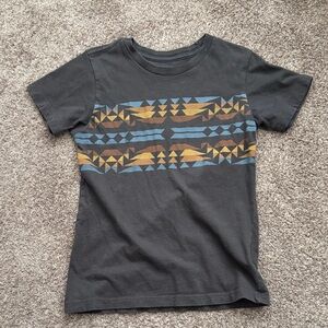 Tiny Whales! Trendy Kids Geometric Black T-Shirt